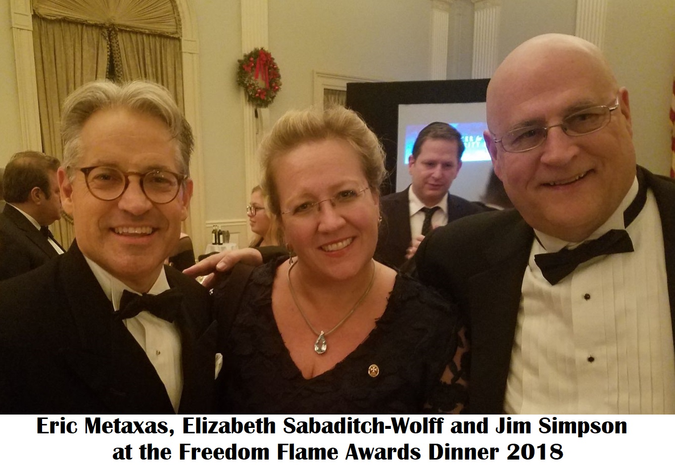 Eric Metaxas & Elizabeth Sabbaditch-Wolff 2018 Freedom Flame Awards Dinner