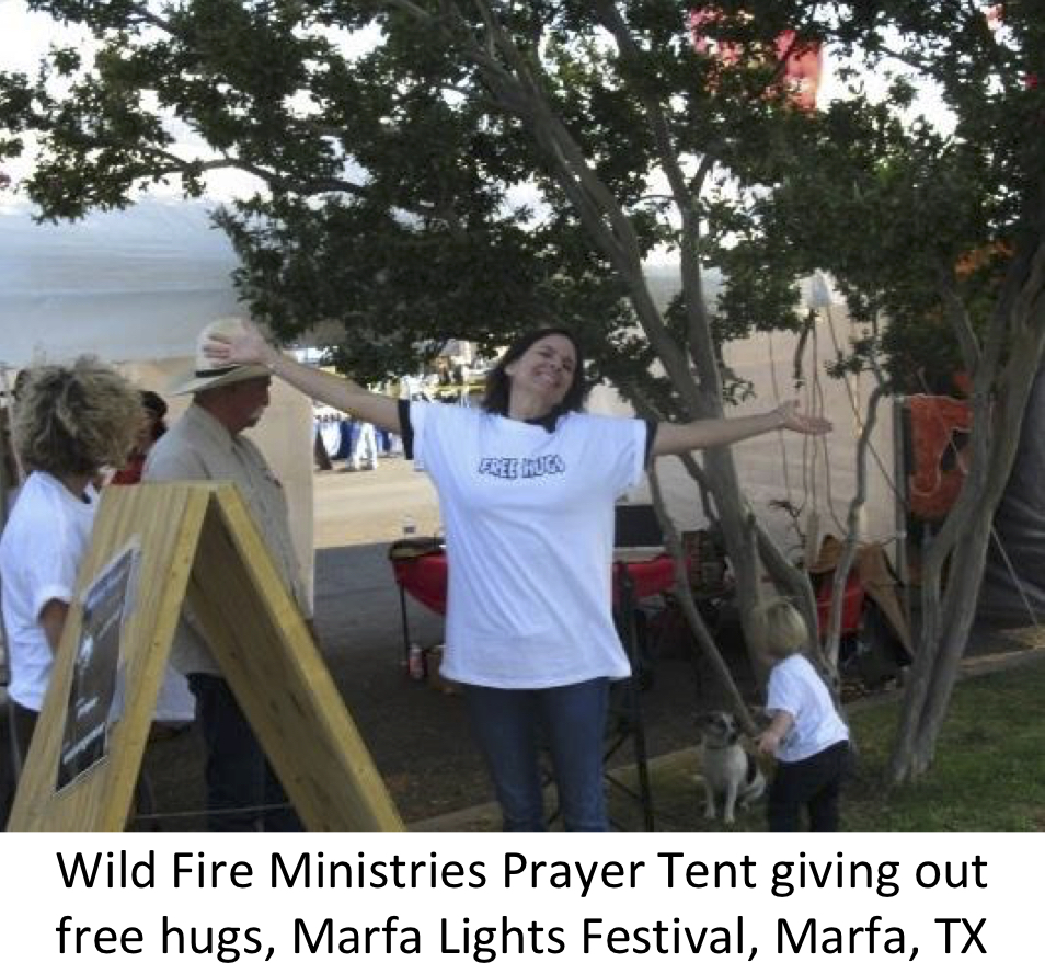 Wild Fire Ministries Prayer Tent giving out